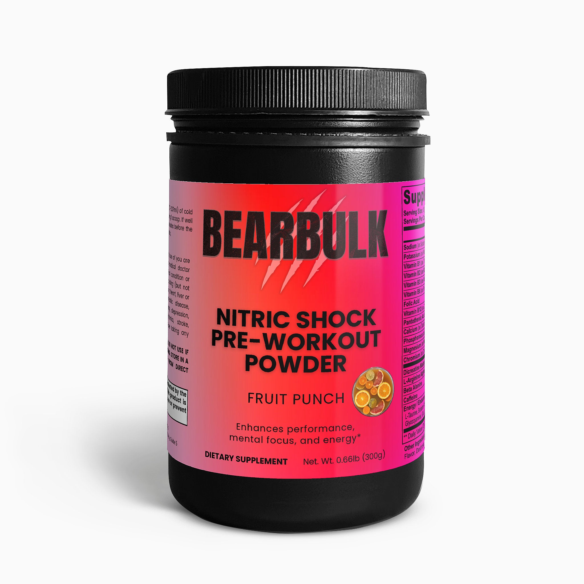 Nitric Shock Pre-Workout Powder (Fruit Punch)